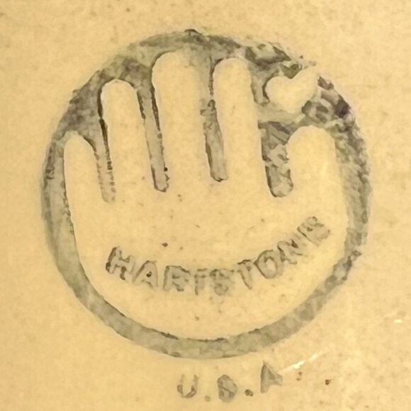 Two (2) Vintage HARTSTONE POTTERY Ohio Stoneware Factory Mugs ~ Tan w/ Stripes - Picture 11 of 11